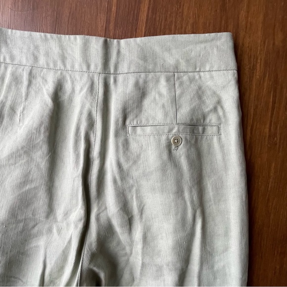 Wilfred allant pants womens 4 sage green linen tie string vacation crop Aritzia - Picture 11 of 16